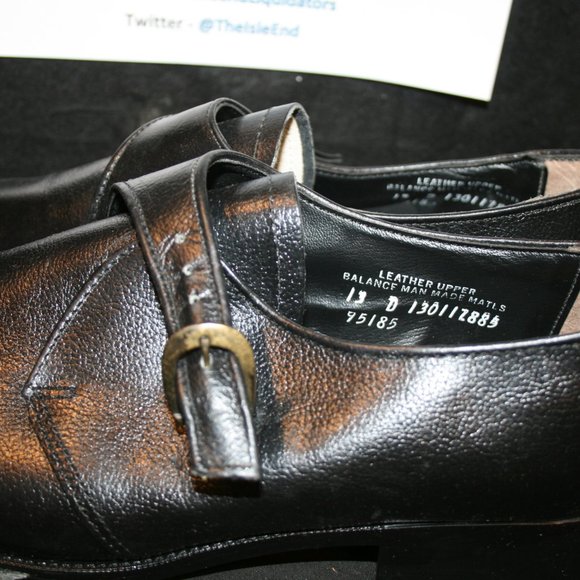 Barclay Black Loafer Dress Shoes with Buckle Used - Picture 12 of 16